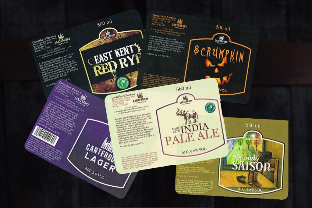 Canterbury Brewers Beer labels Canterbury Brewers & Distillers